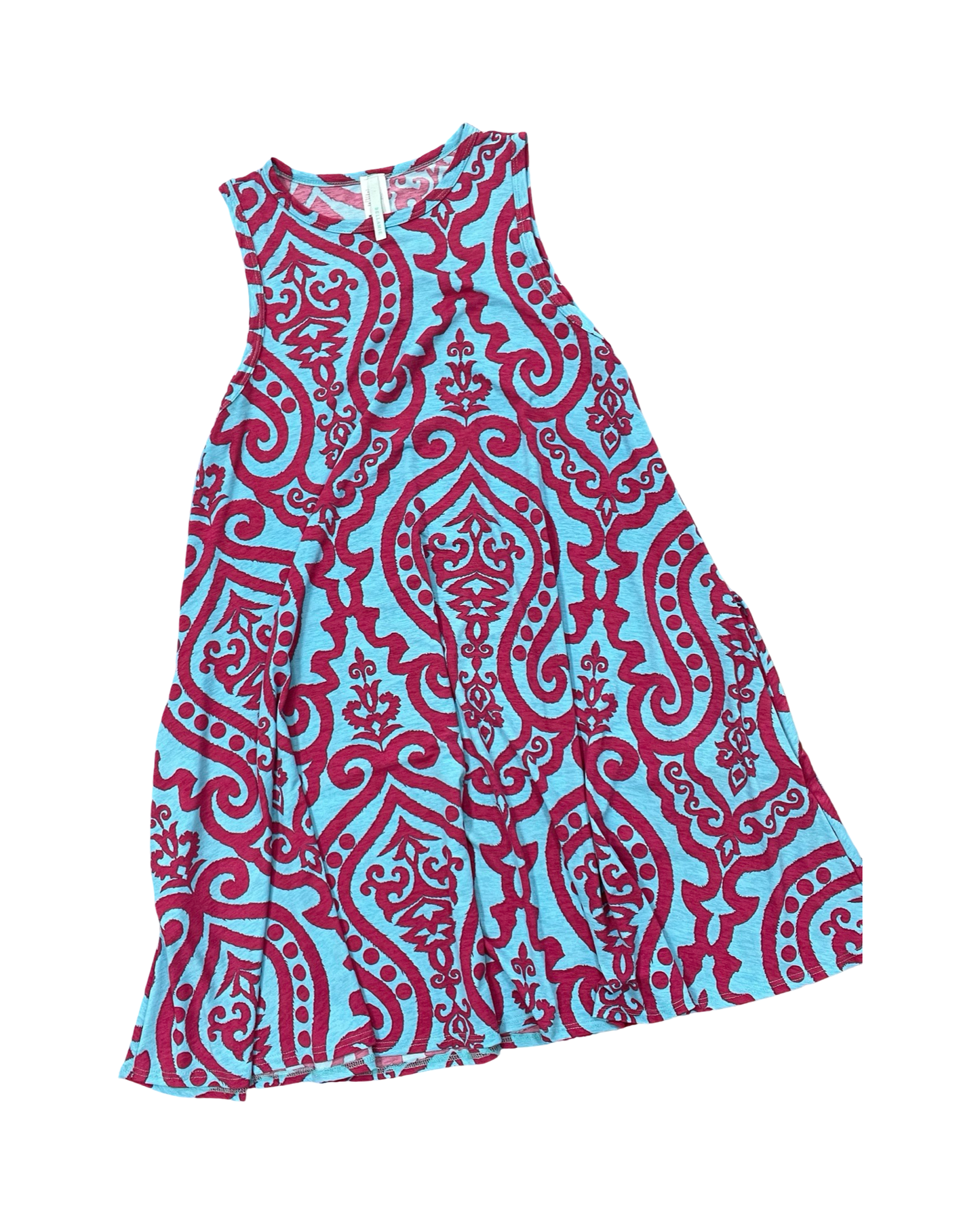 Dress Casual Short By Bellamie In Blue & Red, Size:M