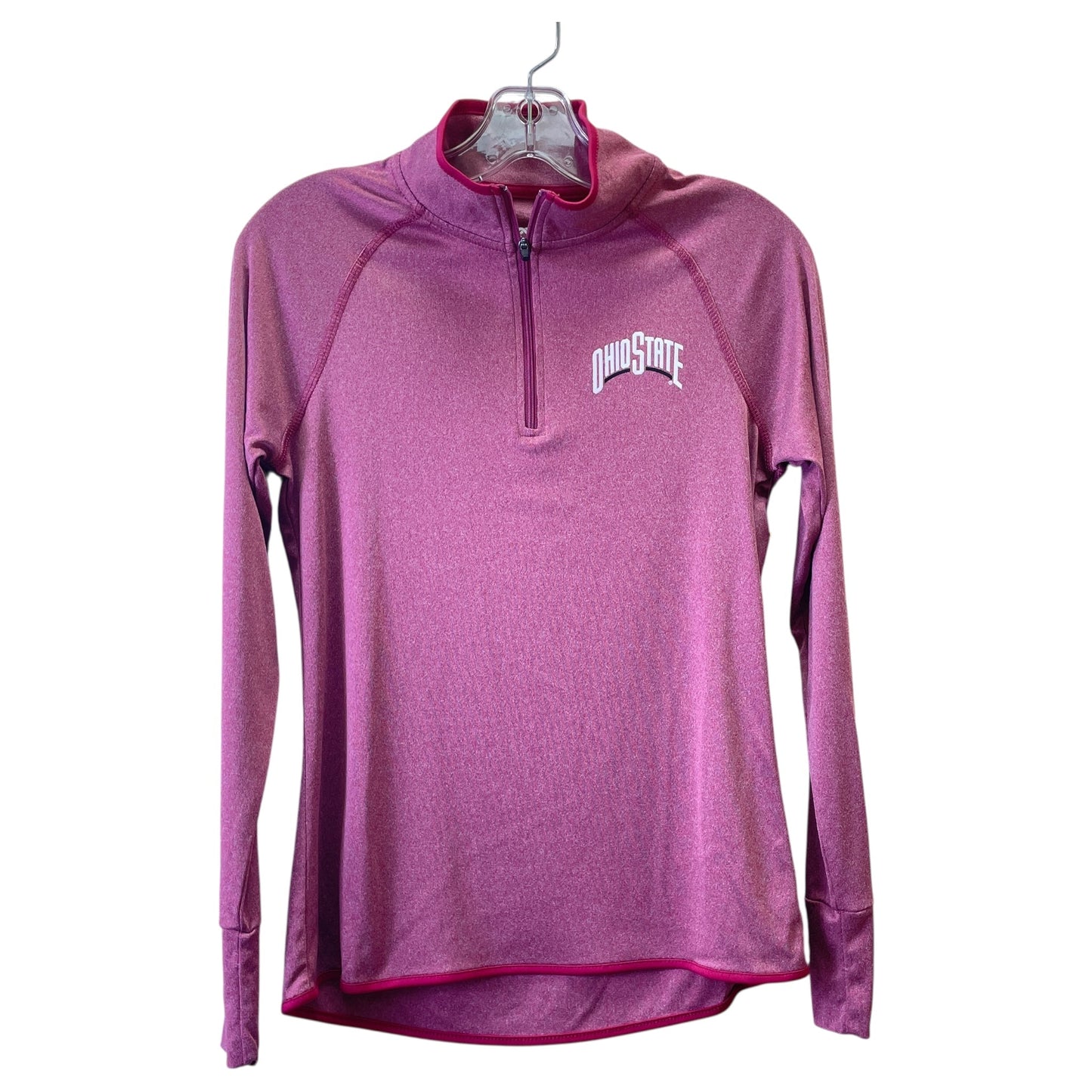 ATHLETIC TOP LS COLLAR by COLOSSEUM In RED, Size: M