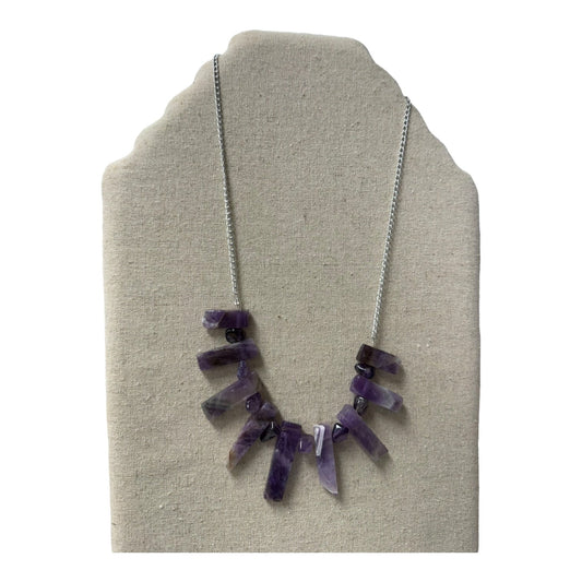 Necklace Statement  In Purple