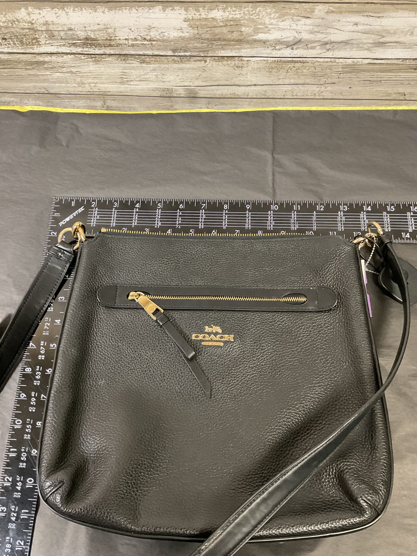 Handbag Designer By Coach In Black, Size:Medium