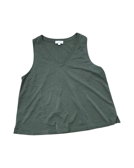 Top Sleeveless By Loft In Green, Size:L