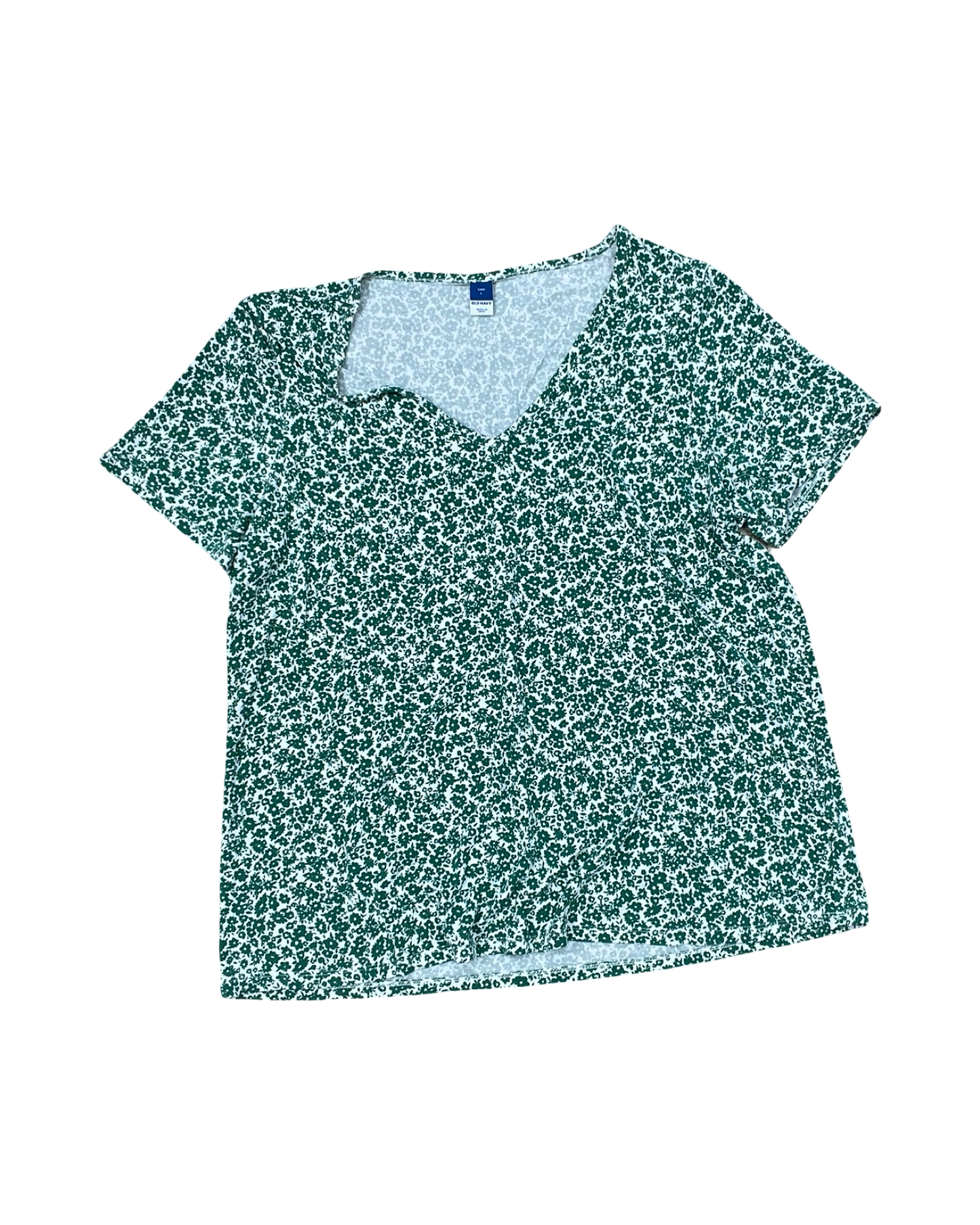 Top Ss By Old Navy In Green & White, Size:L