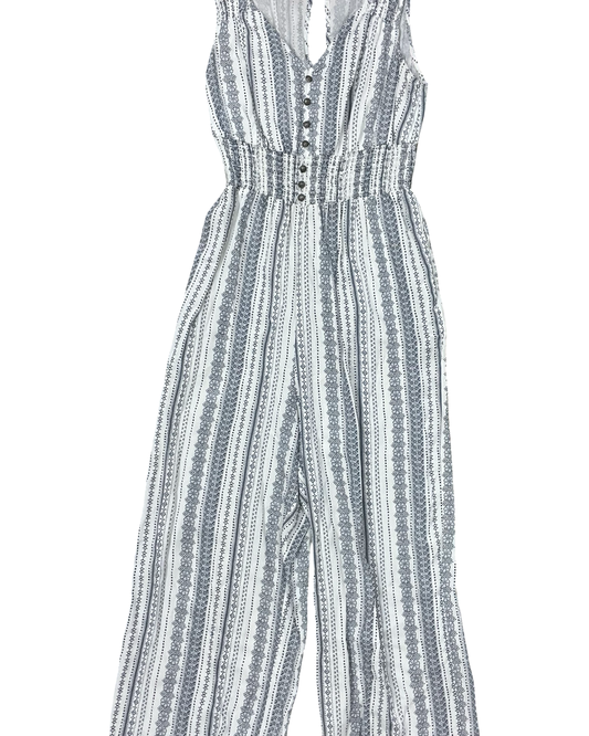 Jumpsuit By Japna In Blue & White, Size:S