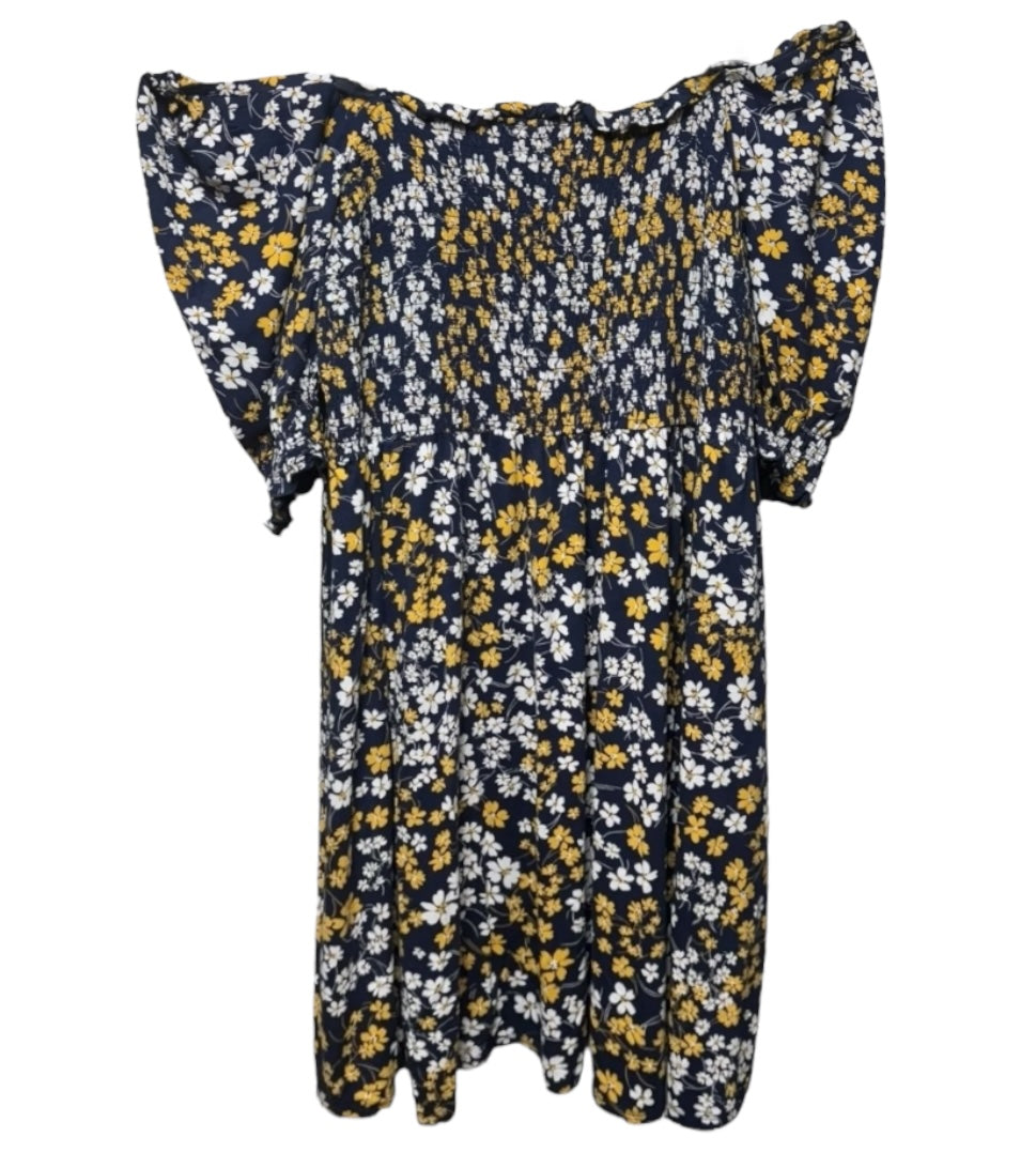 Jo Dee Smocked Off The Shoulder Dress Casual Short By Draper James In Floral Print, Size: 2X