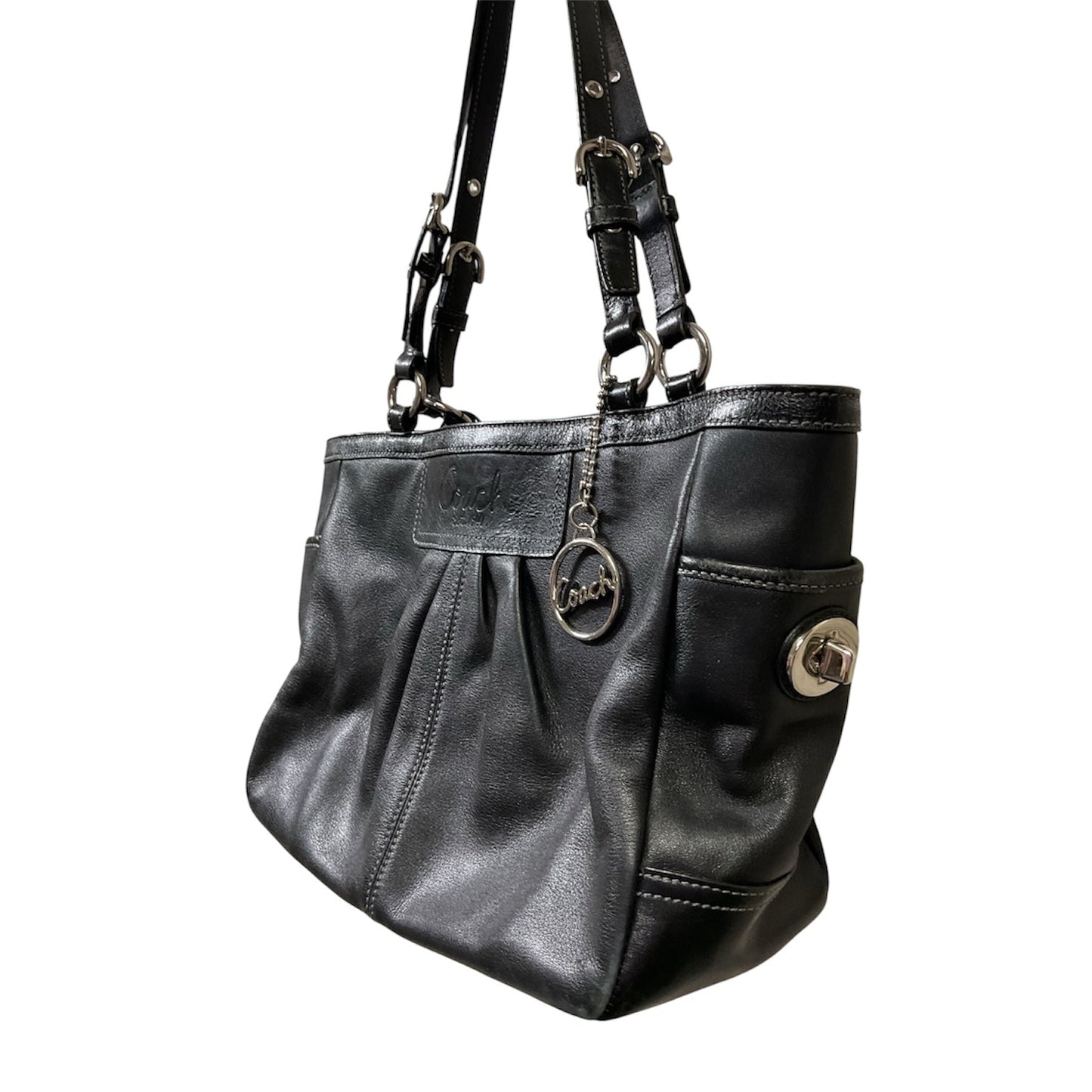 Handbag Designer By Coach In Black, Size:Medium