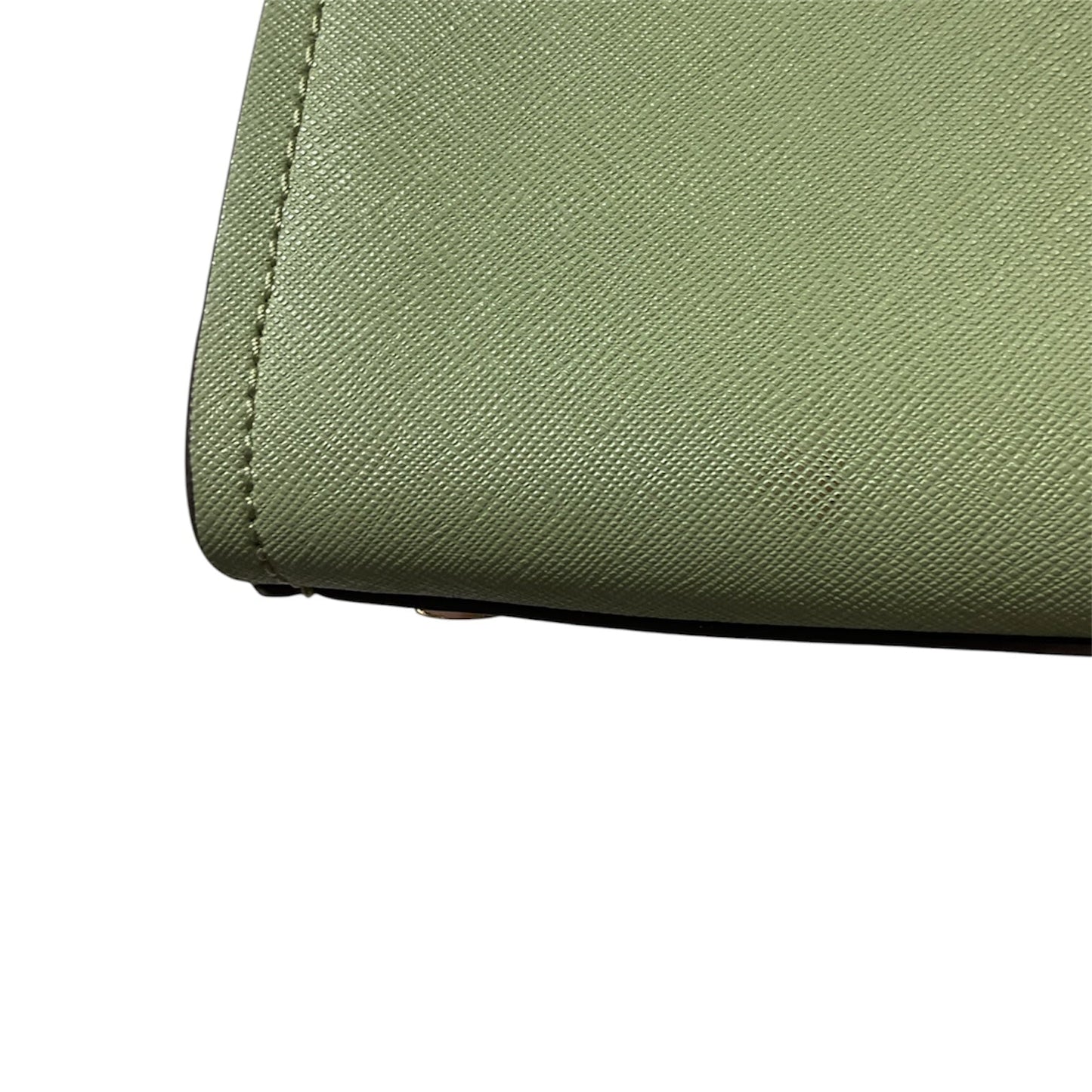 Handbag Designer By Michael Kors In Green & White, Size:Medium