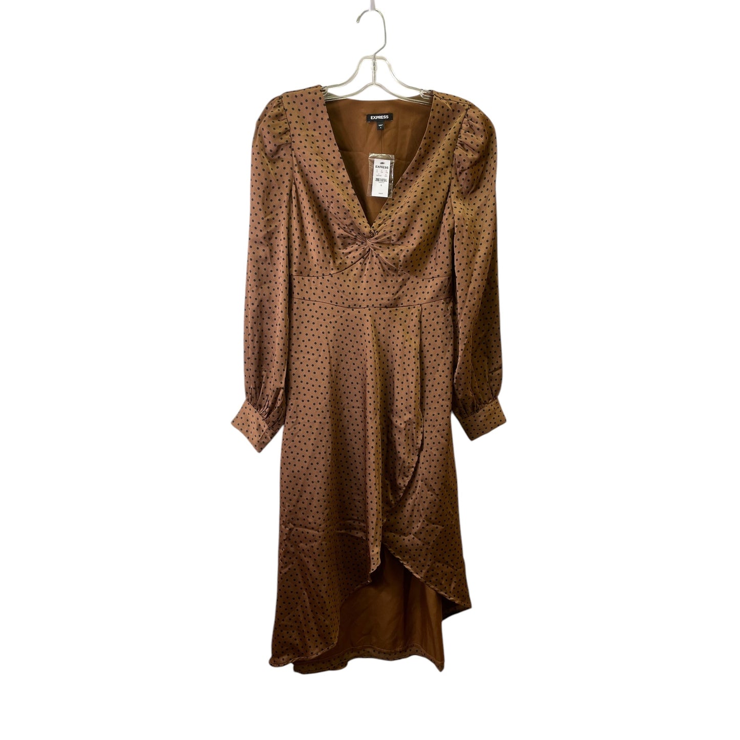 Dress Casual Maxi By Express In Bronze, Size:S