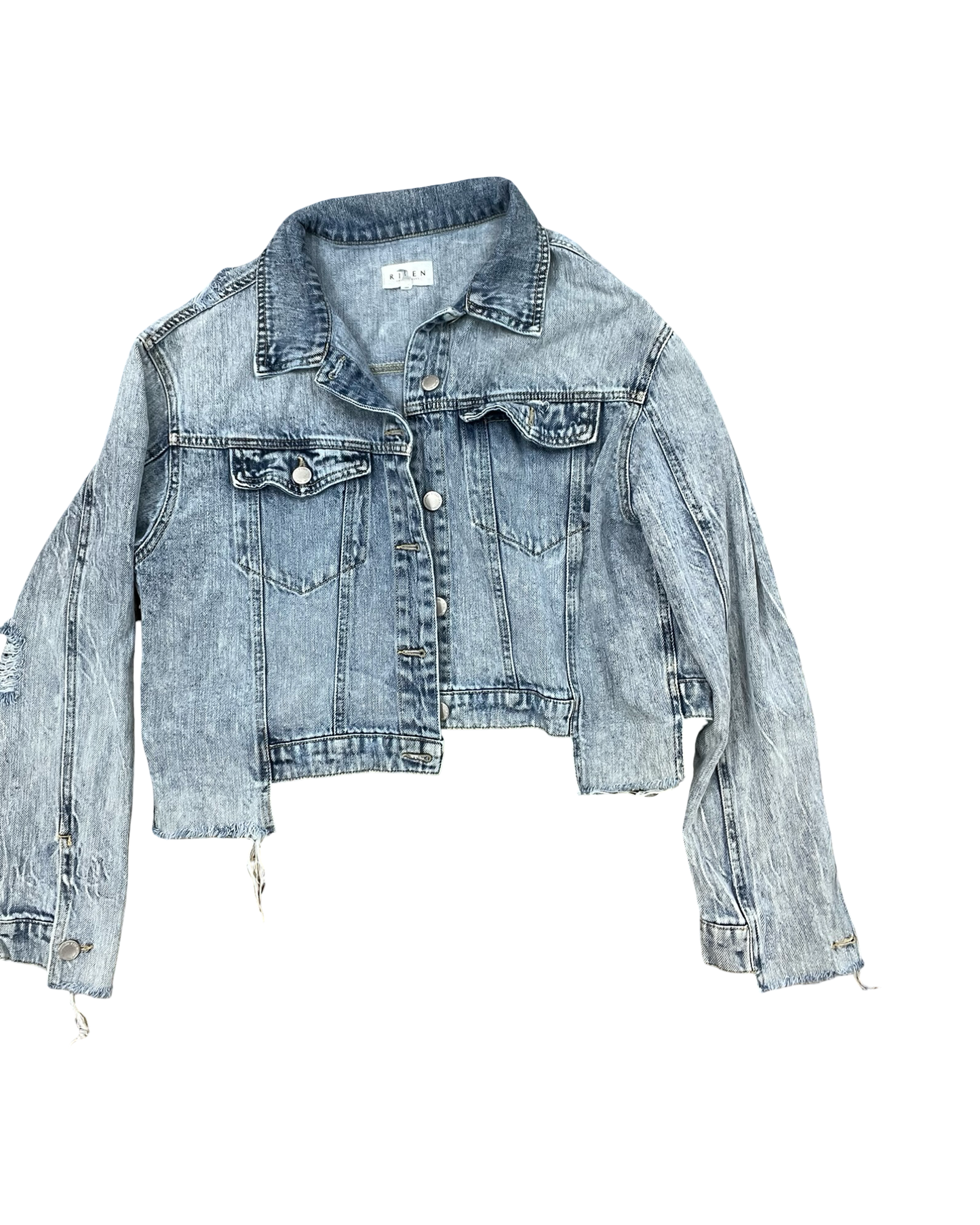 Jacket Denim By Risen In Blue Denim, Size:Xl