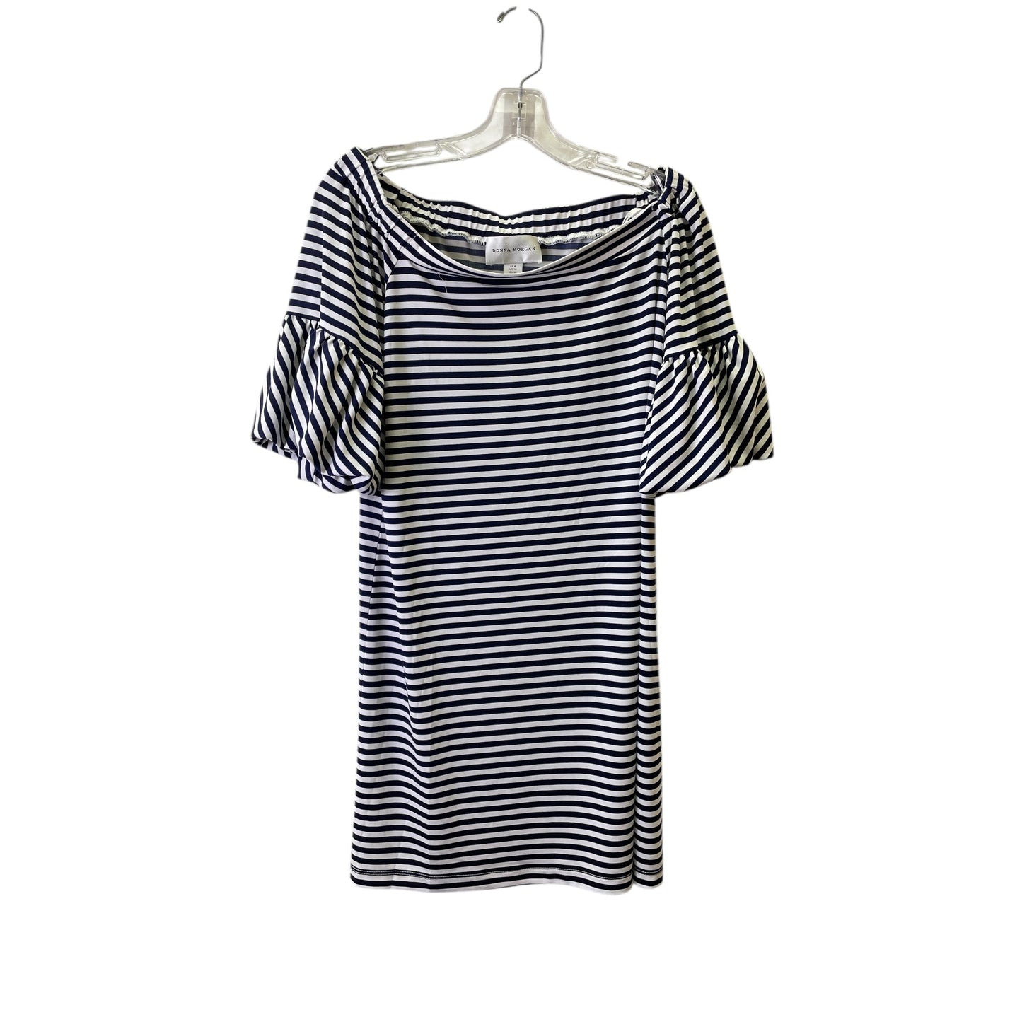 Dress Casual Short By Donna Morgan In Blue & White, Size:S