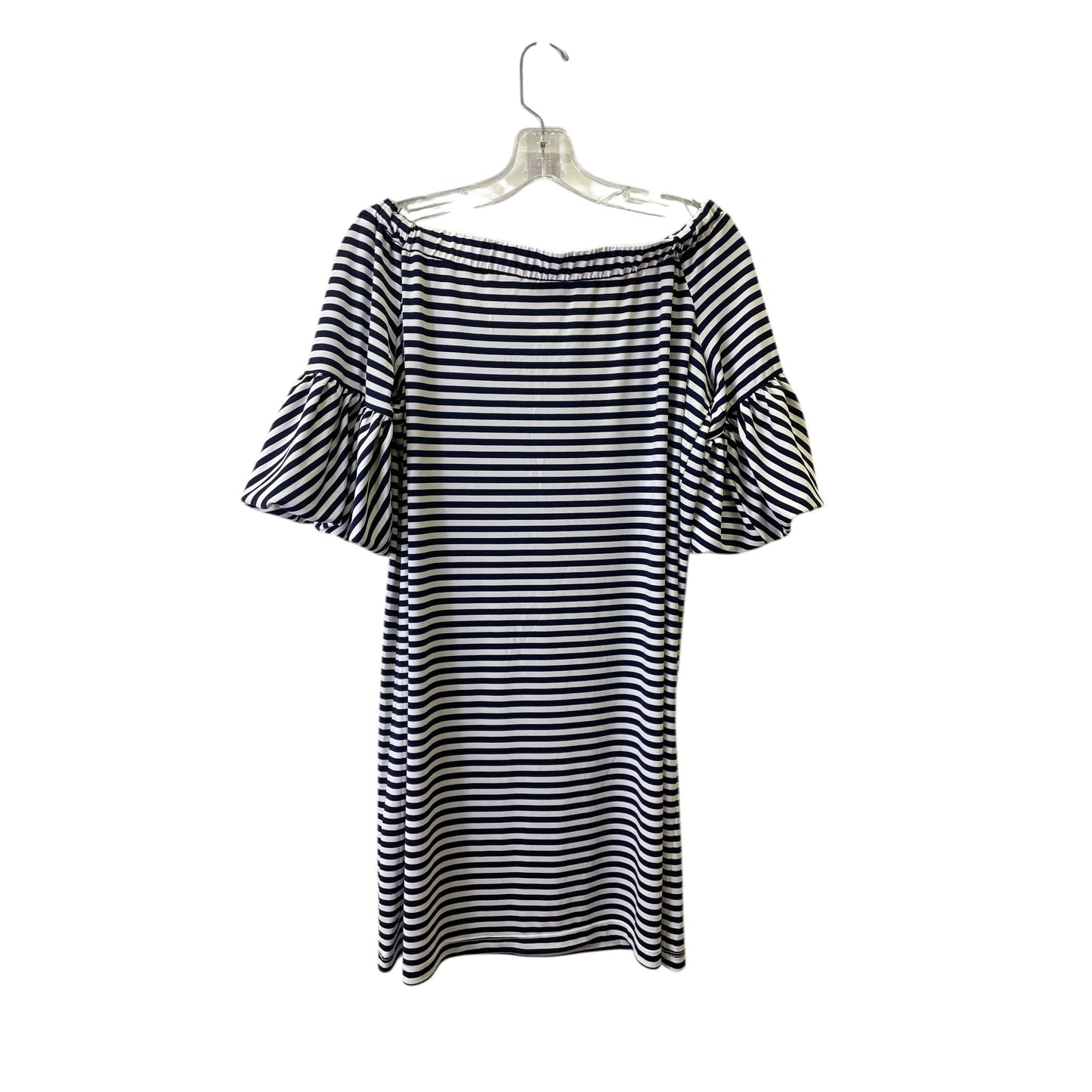 Dress Casual Short By Donna Morgan In Blue & White, Size:S