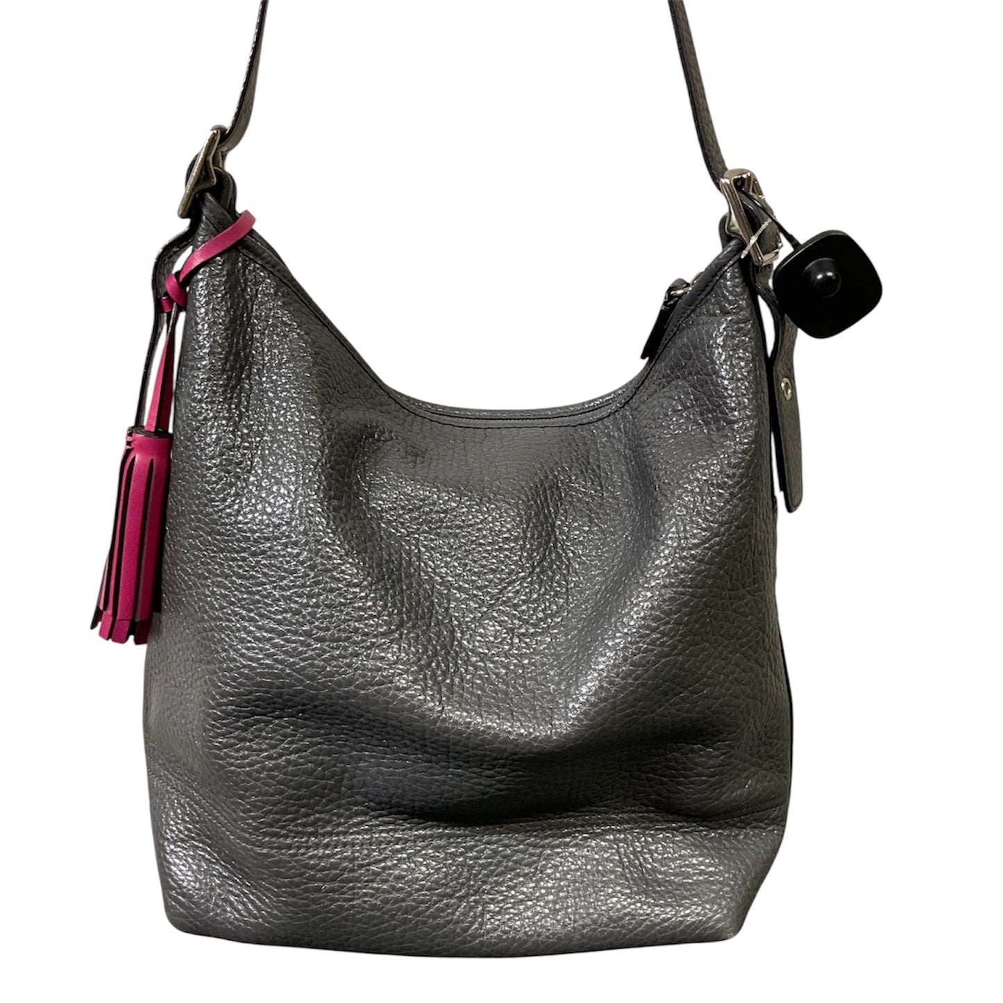 Handbag Designer By Coach In Grey & Pink, Size:Large