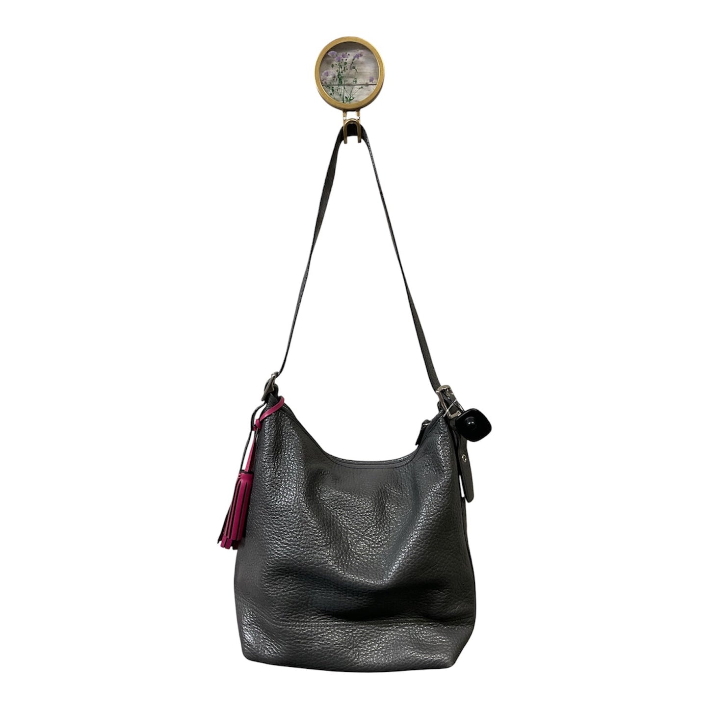 Handbag Designer By Coach In Grey & Pink, Size:Large