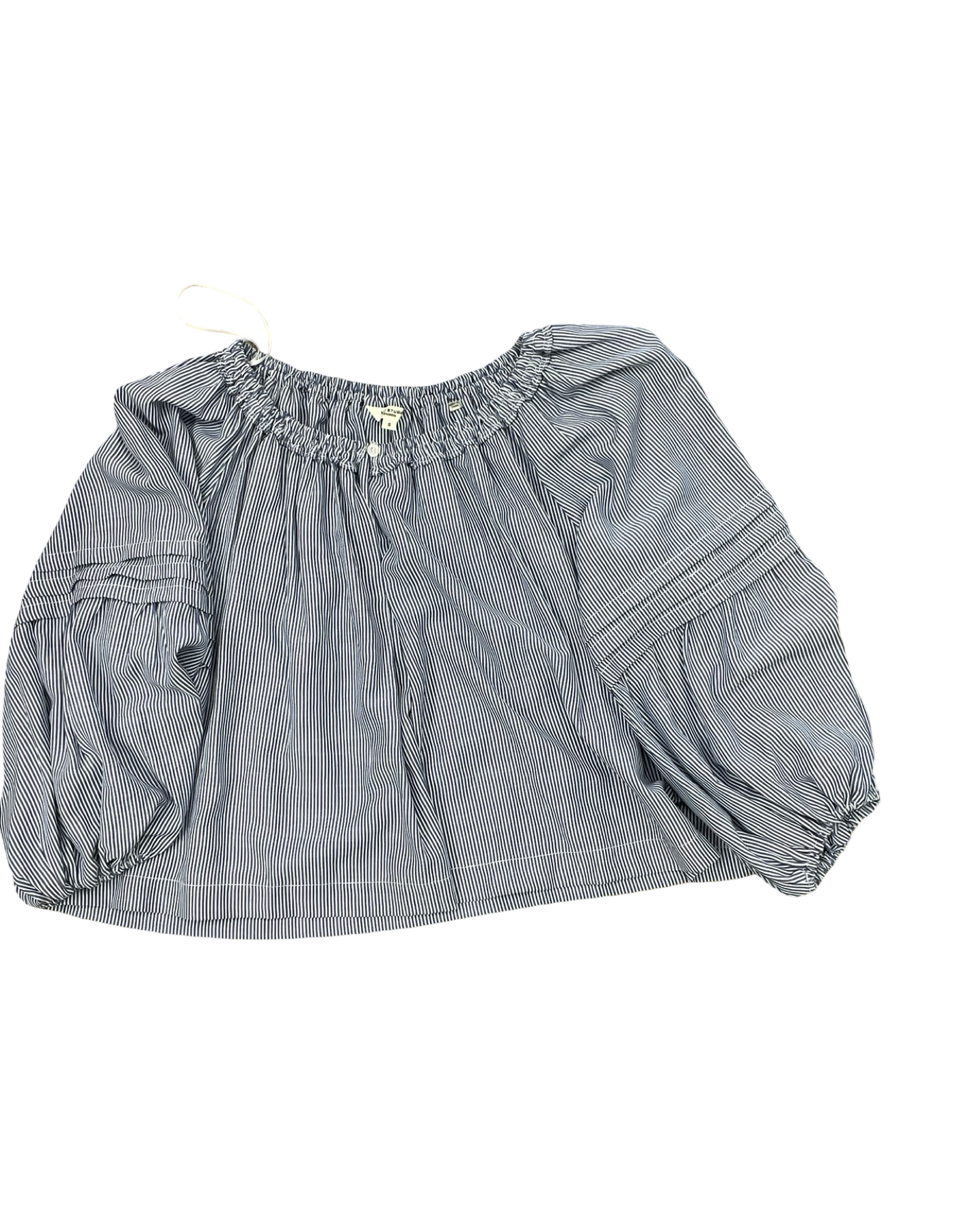 Top 3/4 Sleeve By Max Studio In Blue & White, Size:S