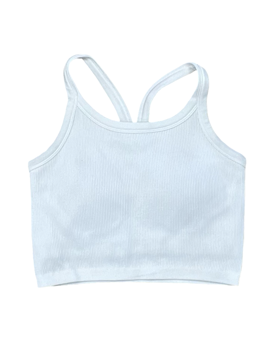 Athletic Bra By Clothes Mentor In Cream, Size:Xs