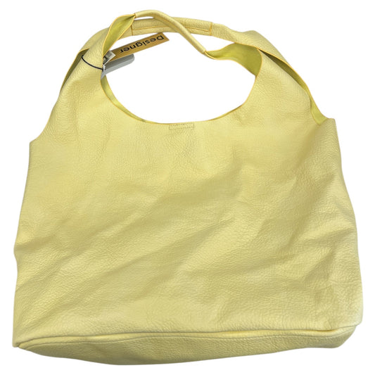 Handbag Leather By Anthropologie In Yellow, Size:Large