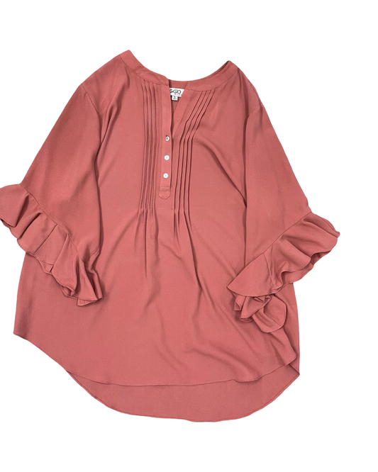 Top 3/4 Sleeve By Gigio In Coral, Size:Xl