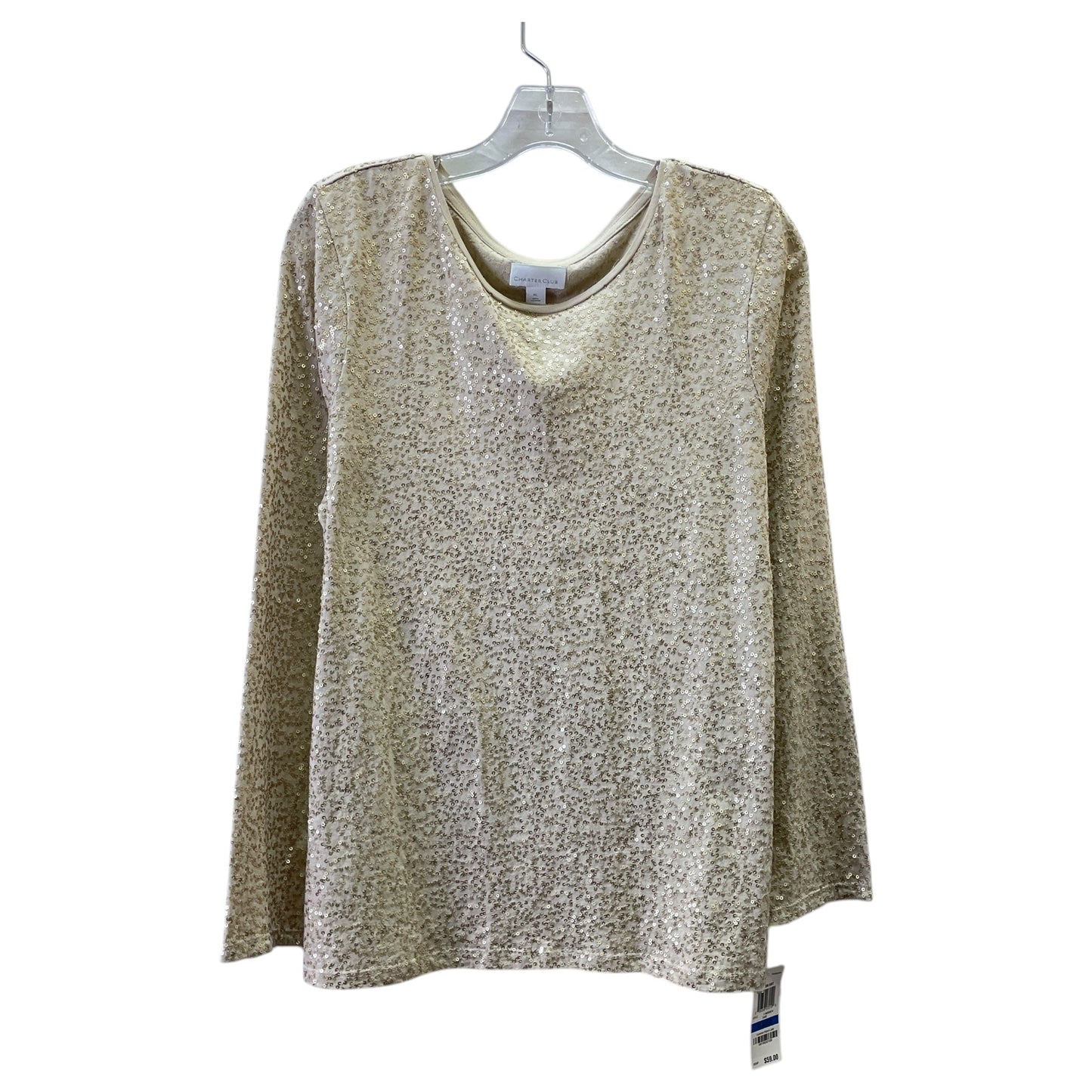 Top Ls Basic By Charter Club In Gold, Size:Xl