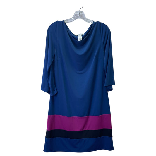 Dress Casual Midi By Laundry In Blue & Purple, Size:M