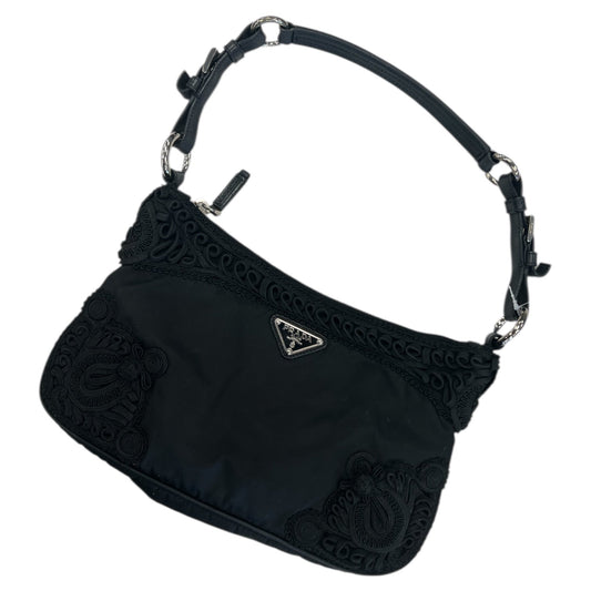 Handbag Luxury Designer By Prada In Black, Size:Small