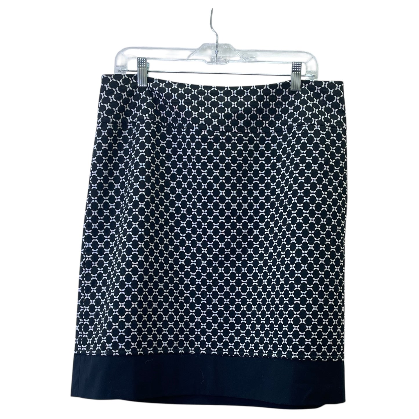 Skirt Midi By Ann Taylor In Black & White, Size:14