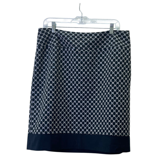 Skirt Midi By Ann Taylor In Black & White, Size:14