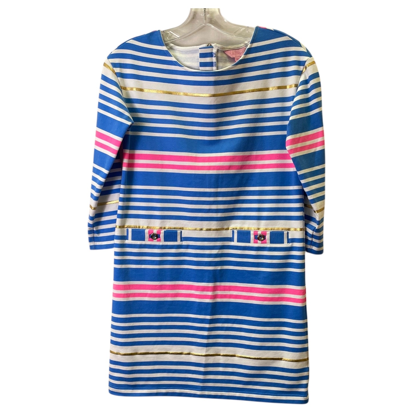 Dress Designer By Lilly Pulitzer In Blue & Brown, Size:Xxs