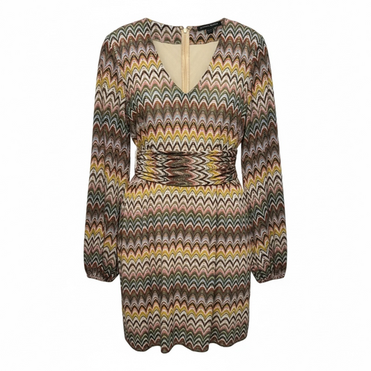 Belted Dress Casual Short By Boston Proper In Multi-colored, Size: 14