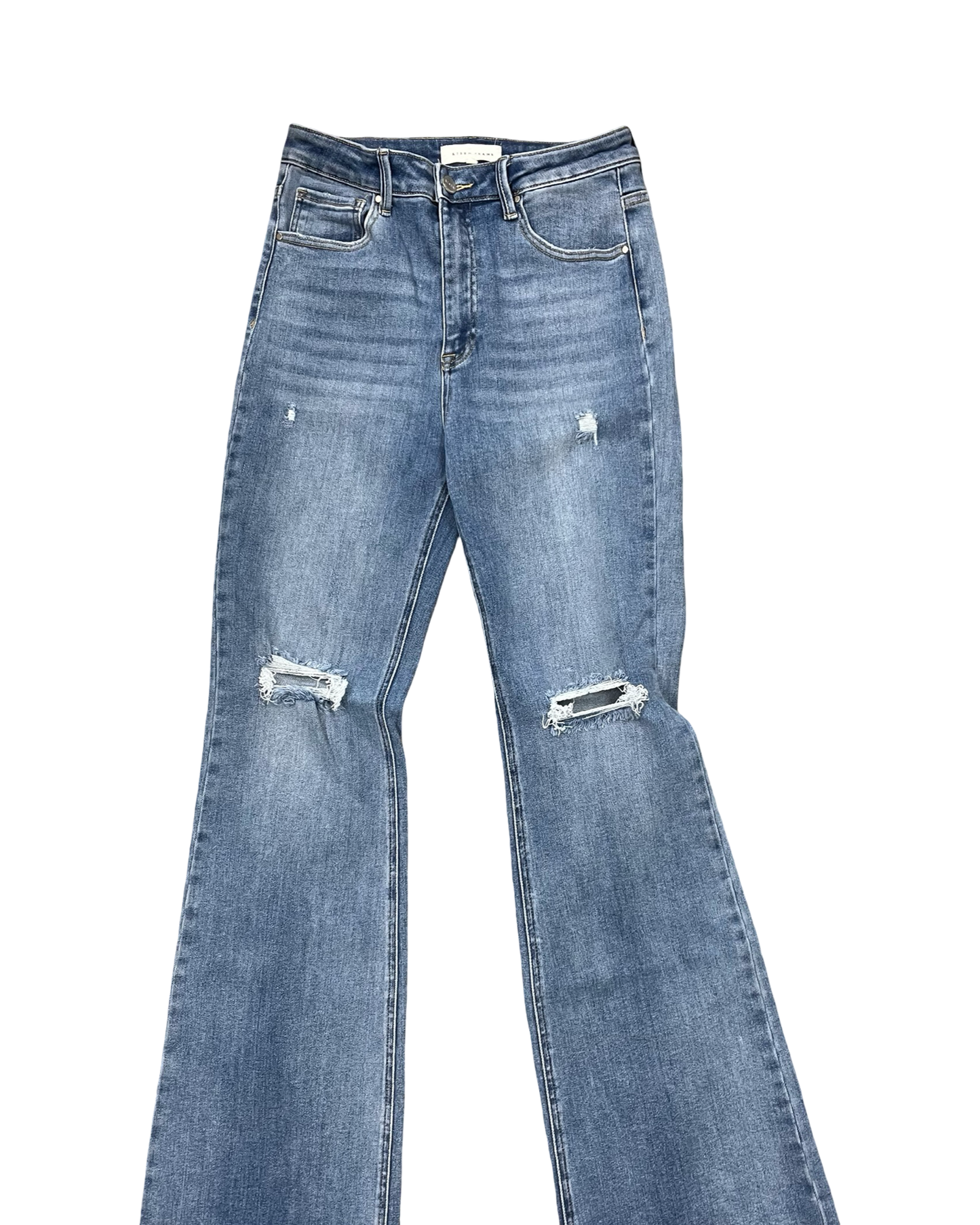 Jeans Flared By Risen In Blue Denim, Size:10