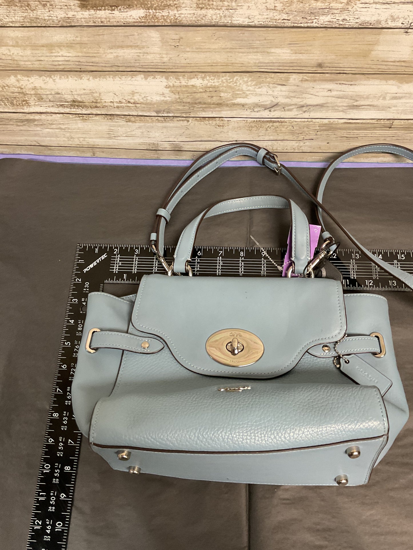 Handbag Designer By Coach In Blue, Size:Medium