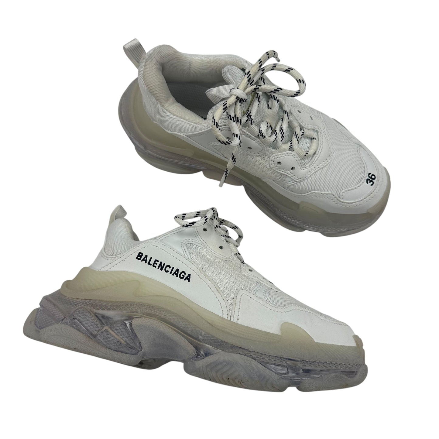 Shoes Luxury Designer By Balenciaga In White, Size:6