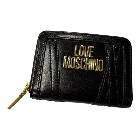 Wallet By Love Moschino In Black, Size:Small