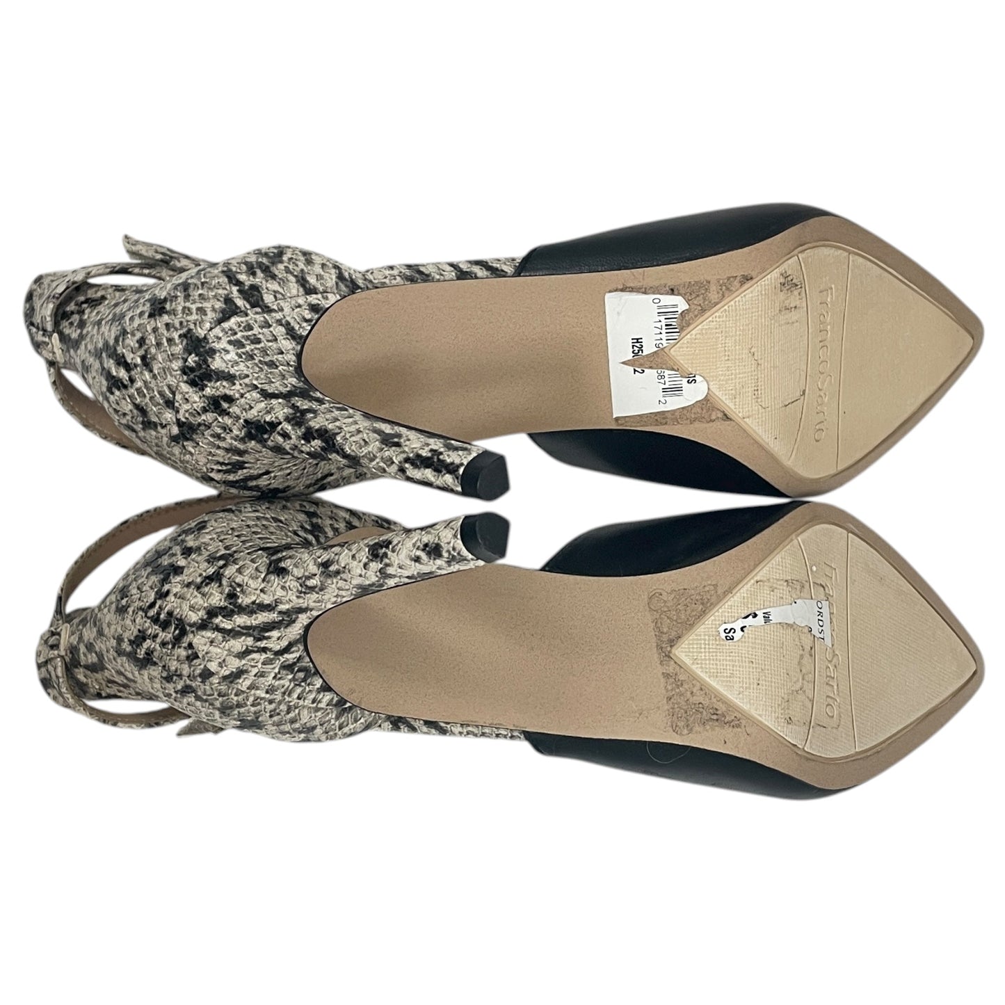 Shoes Heels Stiletto By Franco Sarto In Black & Cream, Size:7