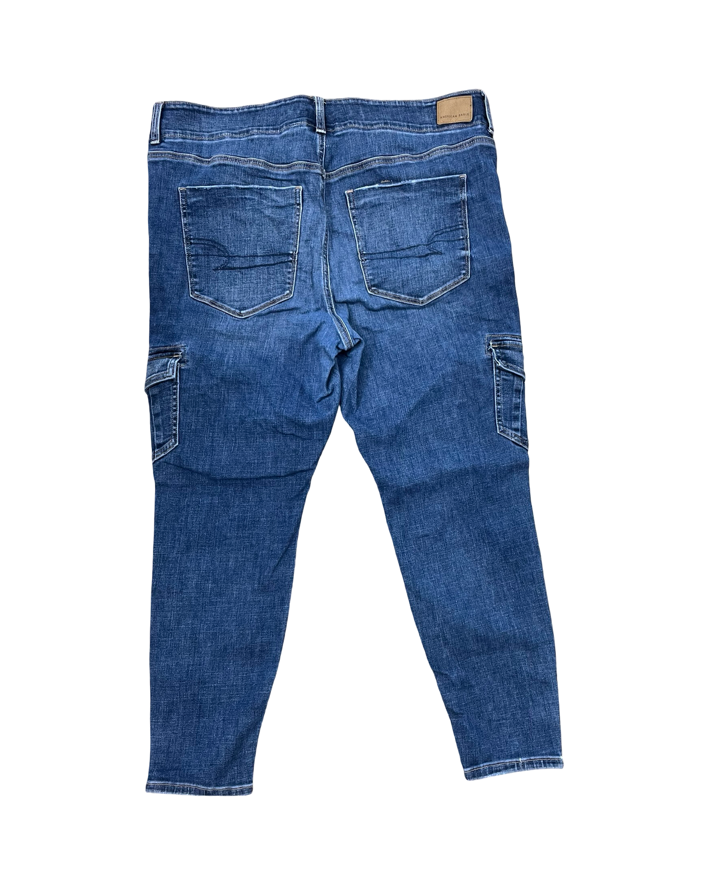 Jeans Skinny By American Eagle In Blue Denim, Size:18