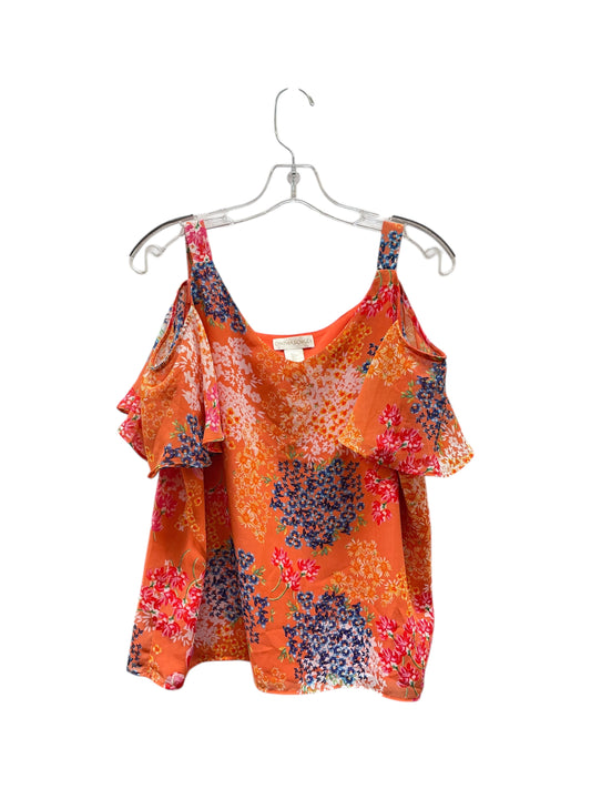 Blouse Ss By Cynthia Rowley In Floral Print, Size:L