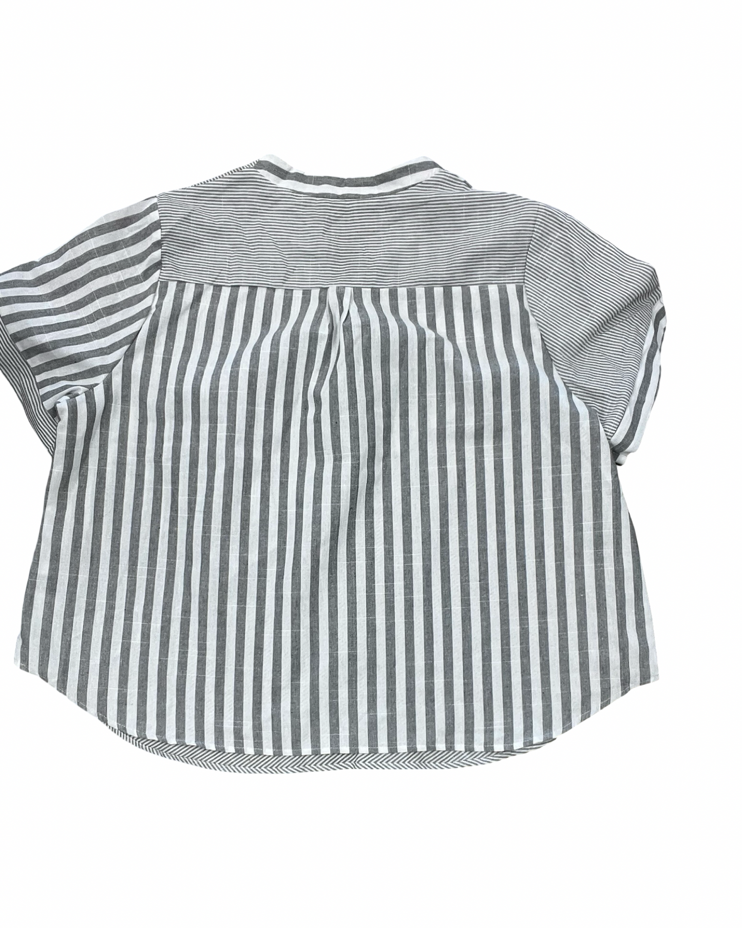 Top Ss By Shein In Grey & White, Size:4X