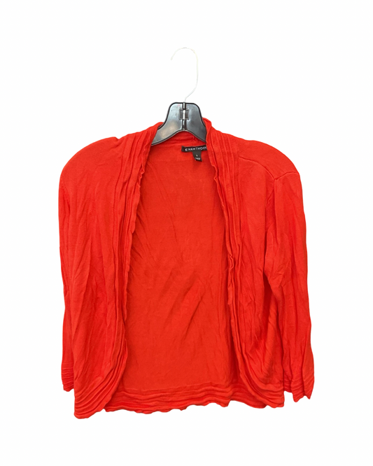 Cardigan By 41 Hawthorn In Orange, Size:L