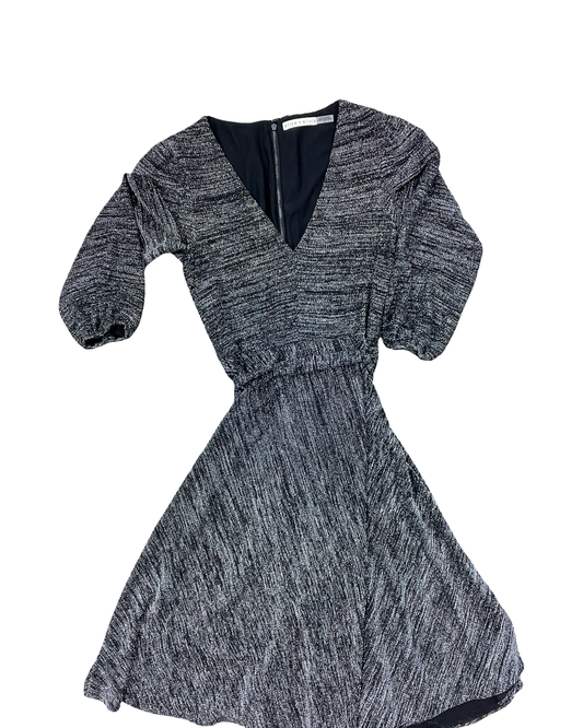 Dress Party Midi By Cma In Black & Silver, Size:Xs