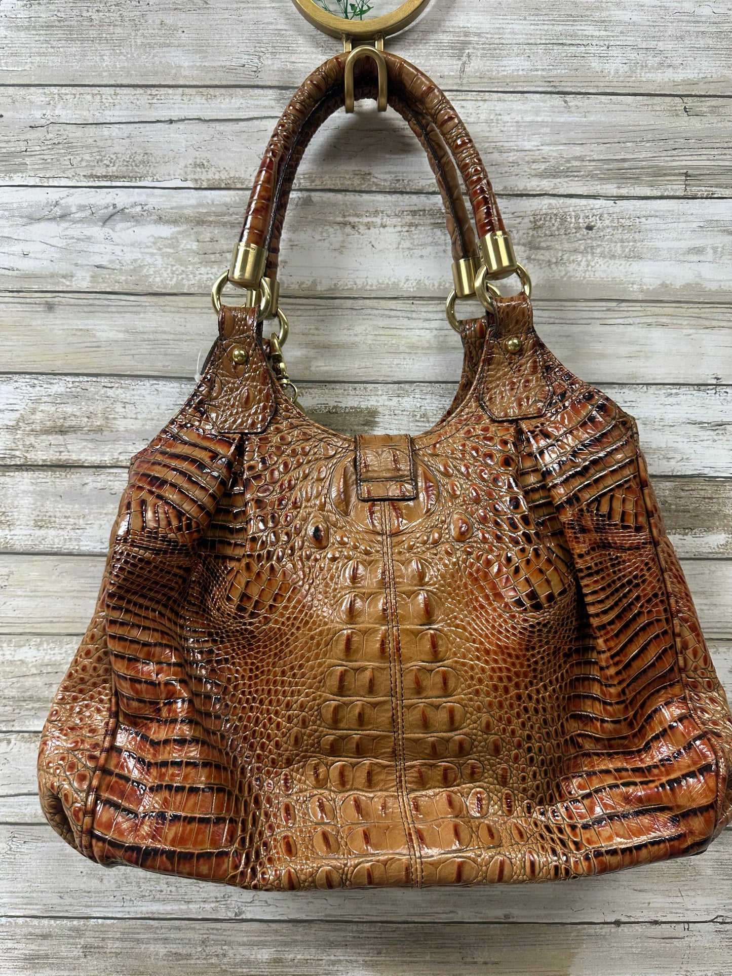 Handbag Designer By Brahmin In Brown, Size:Large