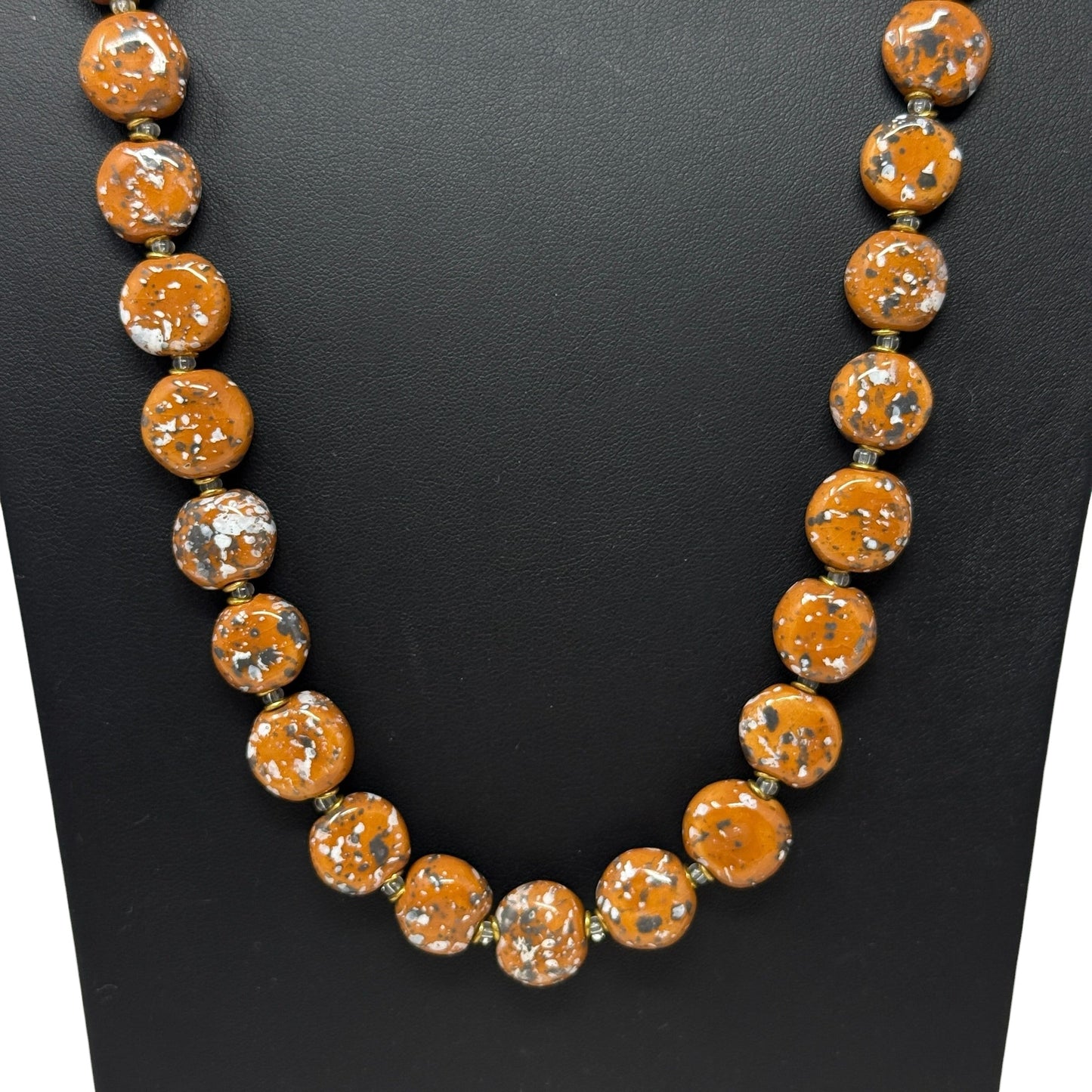 Kenyan Hand Painted Clay Beaded Necklace By Kazuri