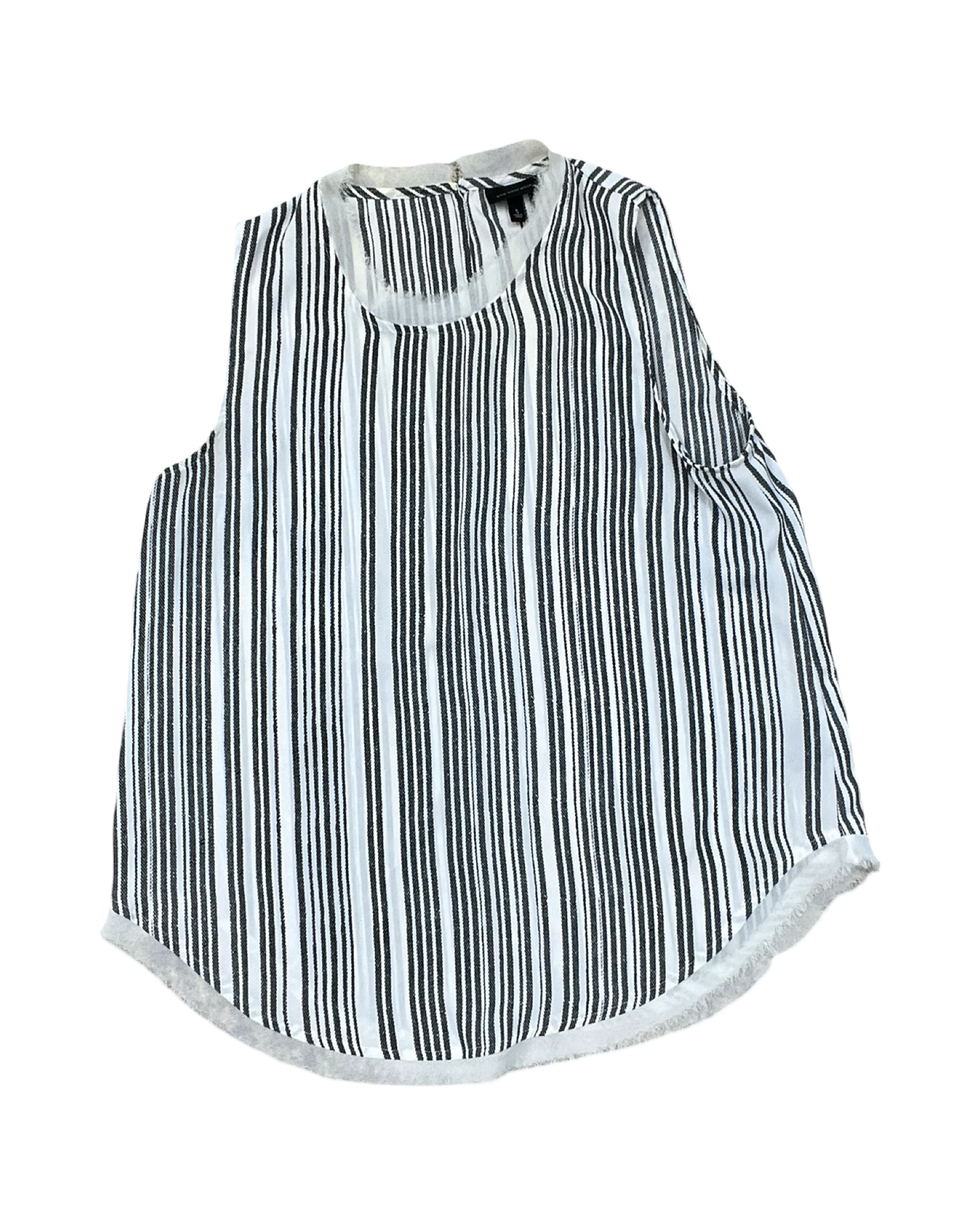 Top Sleeveless By Who What Wear In Black & White, Size:S