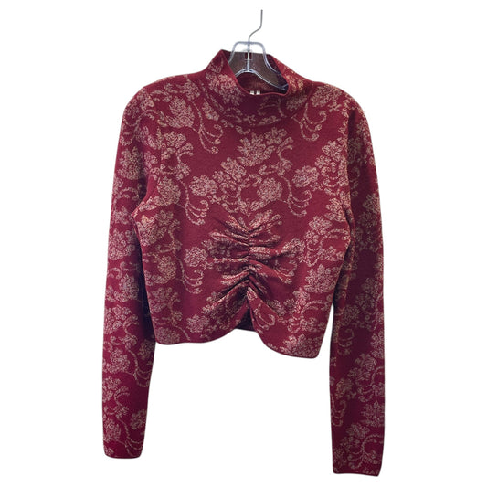 Sweater By Anthropologie In Gold & Red, Size:M