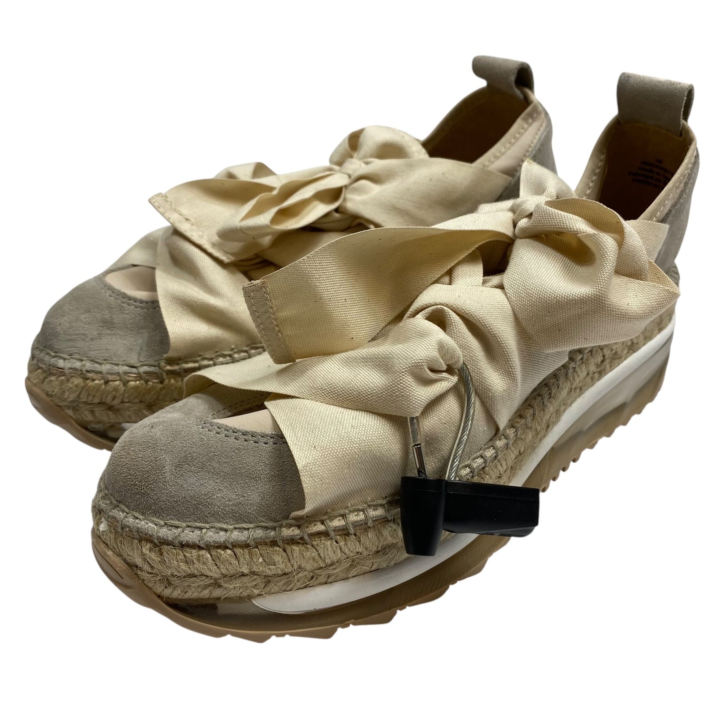 Shoes Heels Platform By Free People In Cream & Grey, Size:7.5