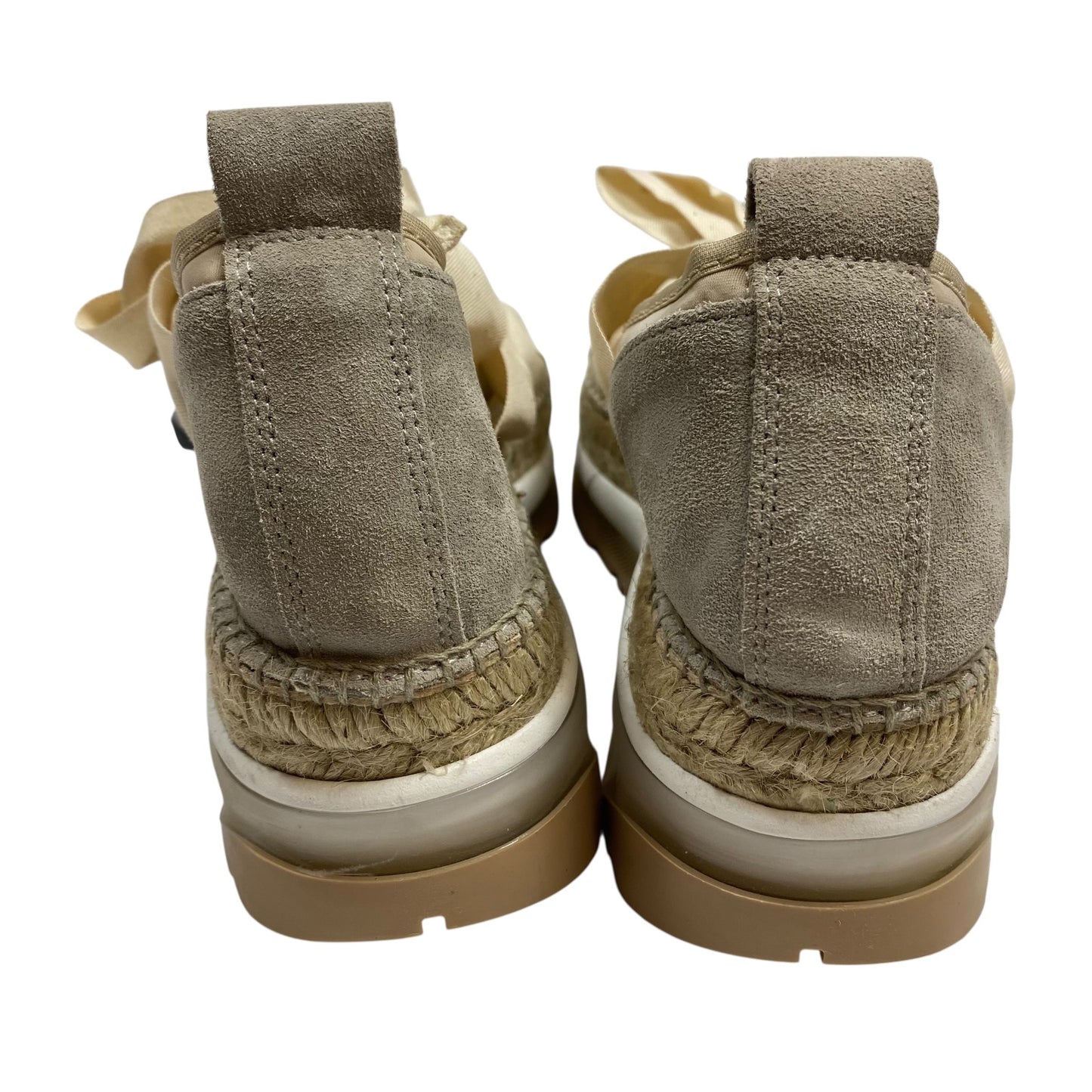 Shoes Heels Platform By Free People In Cream & Grey, Size:7.5