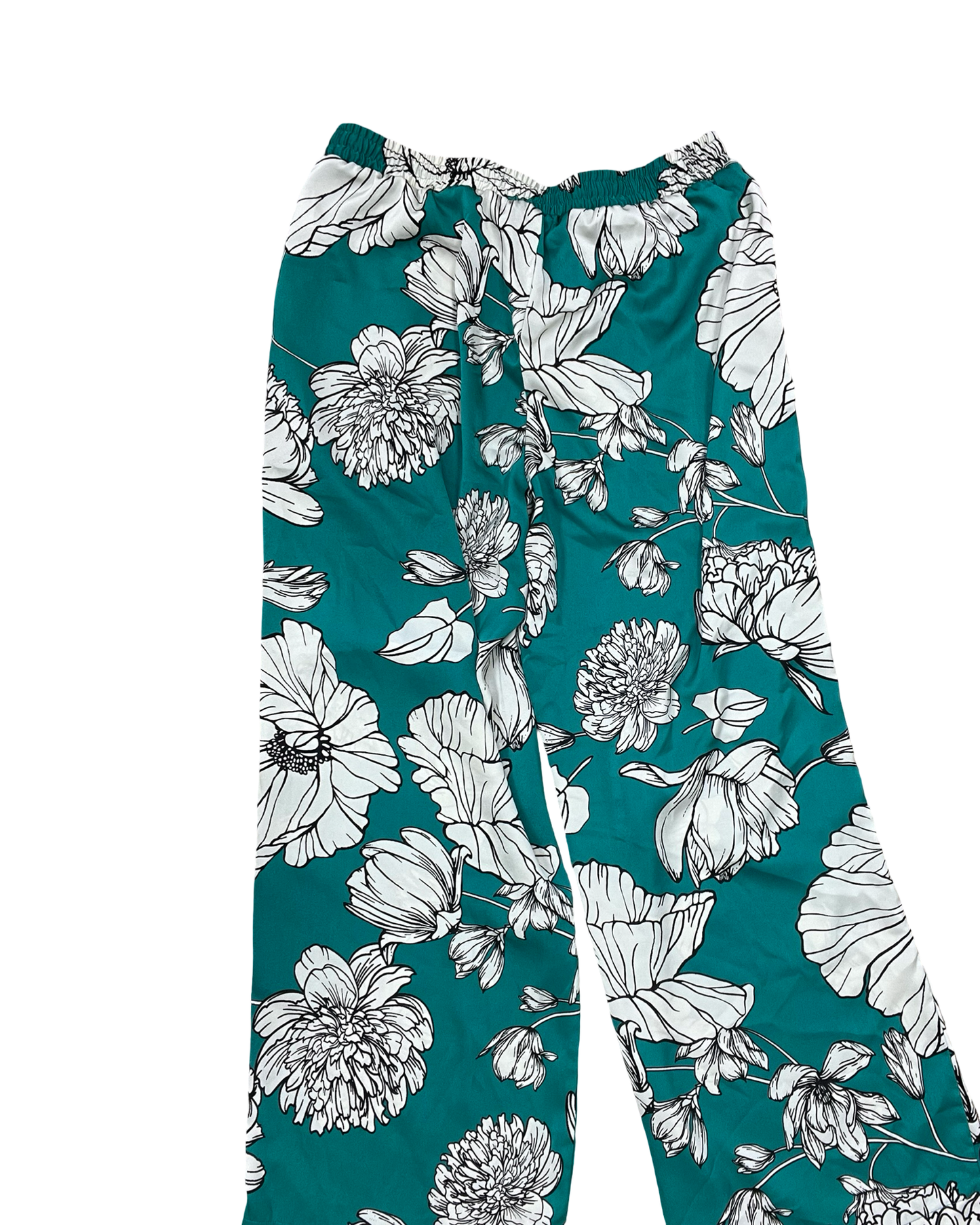 Pants Lounge By Rachel Zoe In Green & White, Size:16