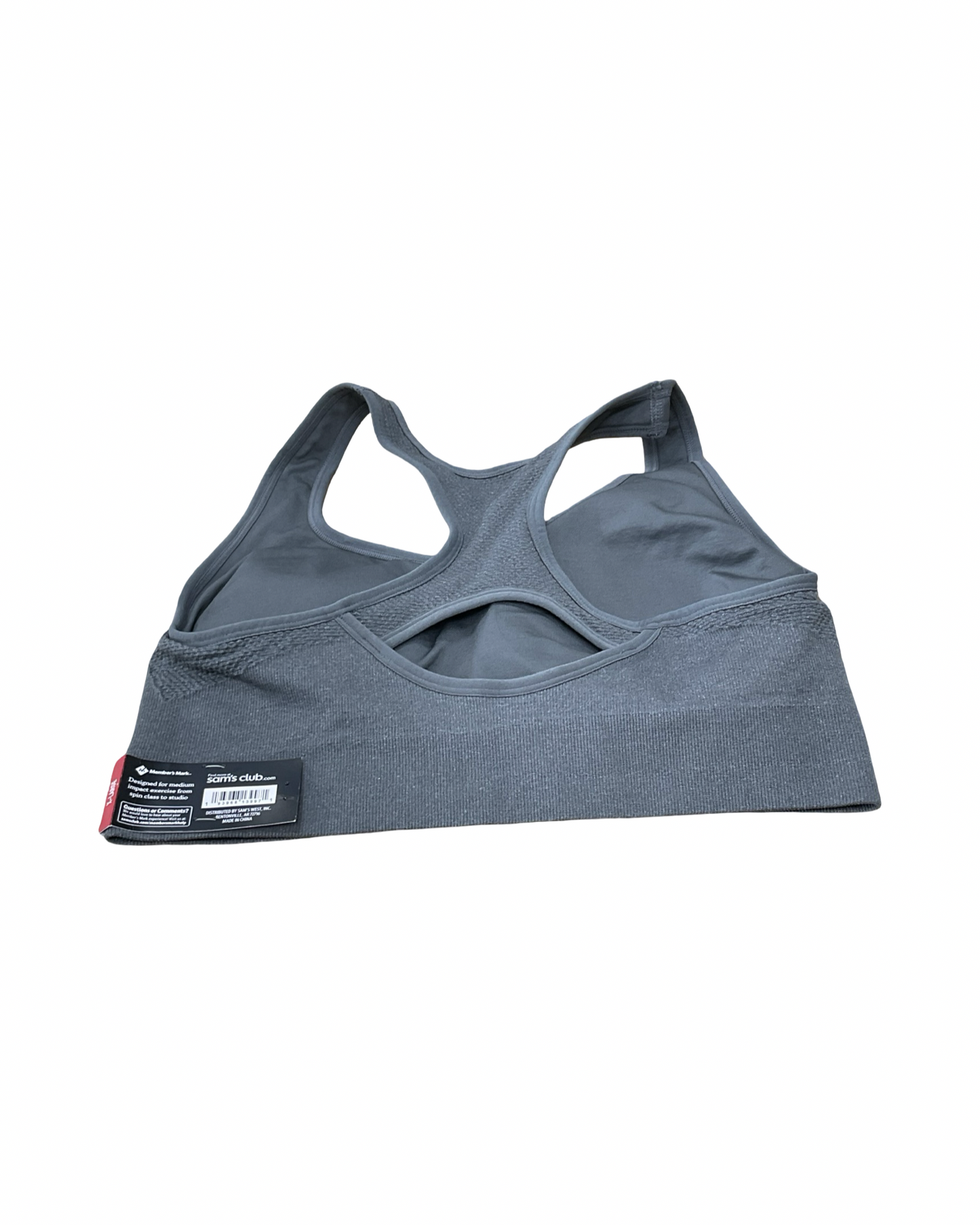 Athletic Bra By Members Mark In Grey, Size:Xl