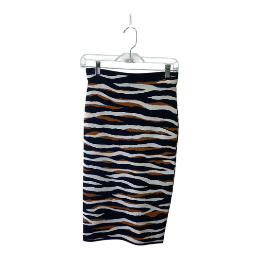 Skirt Midi By Ann Taylor In Blue & White, Size:2