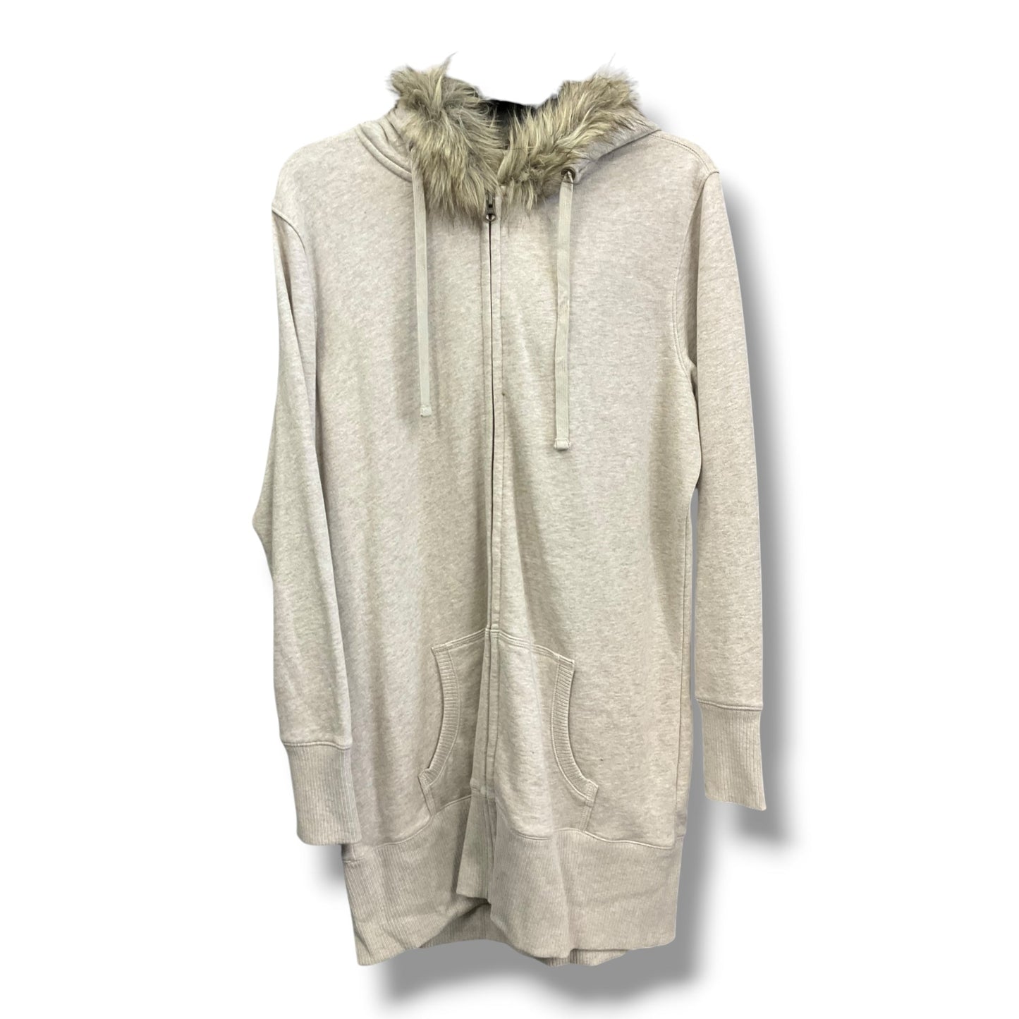 Coat Faux Fur & Sherpa By Old Navy In Cream, Size: L