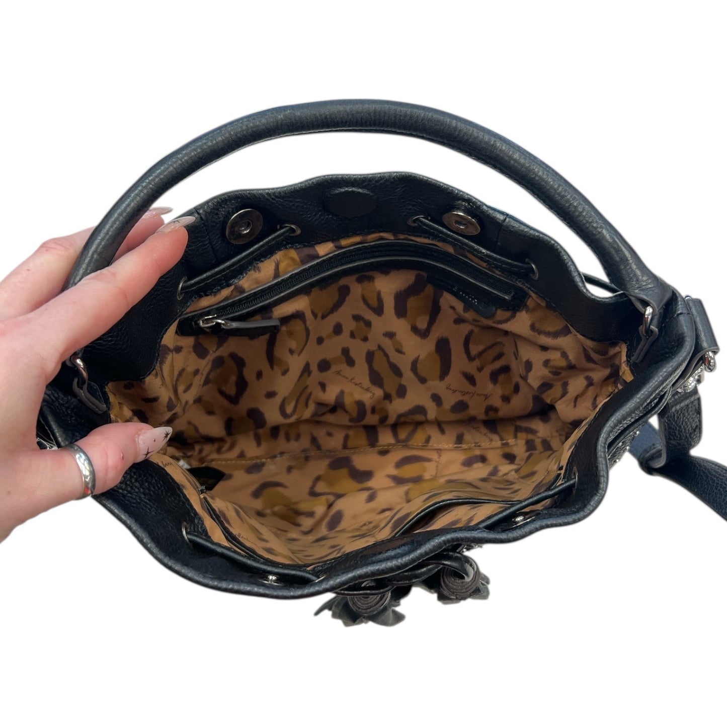 Crossbody Leather By Aimee Kestenberg In Black, Size:Large