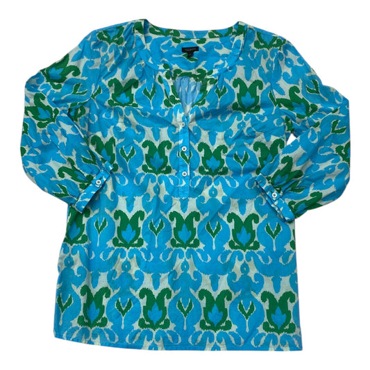 Top 3/4 Sleeve By Talbots In Blue & Green, Size:M