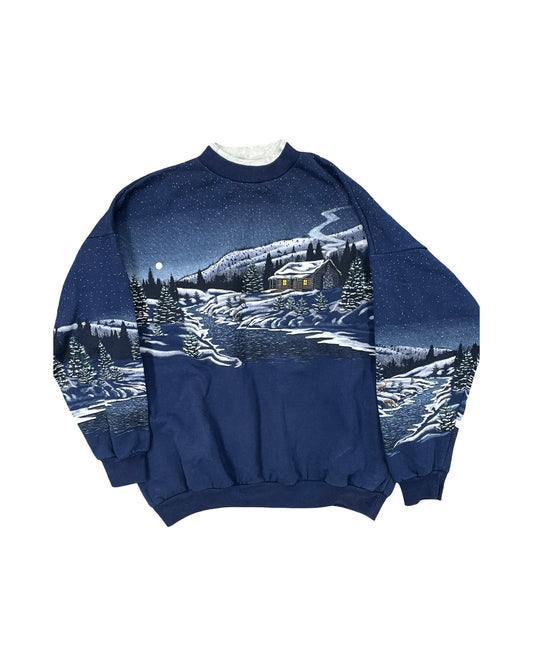Sweatshirt Crewneck By Clothes Mentor In Blue, Size:Xl